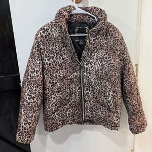 Me Jane Animal Print Puffer Jacket
